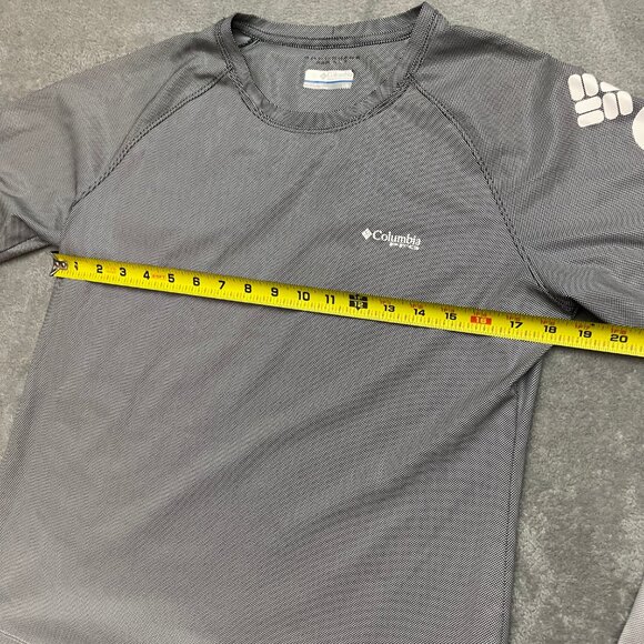 Columbia T-Shirt Women Large Gray Shiny Dots Sportswear Co Omni-Shade PFG Top - Picture 5 of 8